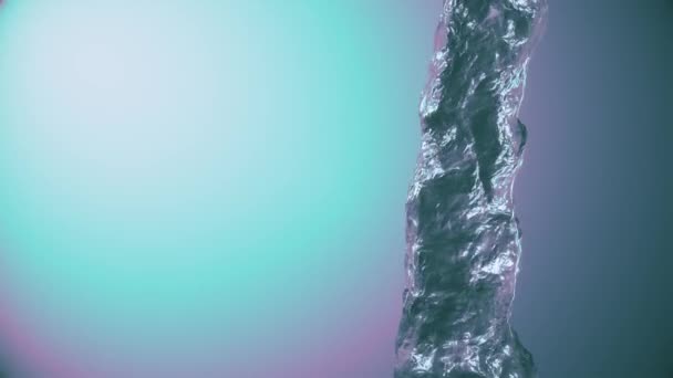Gießen Wassersäule digitale Simulation nahtlose Schleife Zeitlupe isolierte Animation auf Gradienten Hintergrund neue Qualität natürliche Bewegungsgrafik cool schön schön 4k Videomaterial — Stockvideo