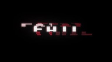 Retro videogame başarısız metin bilgisayar eski tv arıza parazit gürültü ekran animasyon sorunsuz döngü yeni kalite evrensel vintage hareketli dinamik animasyonlu arka plan renkli neşeli video