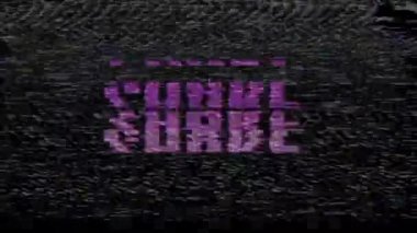Retro videogame Shake metin bilgisayar eski tv arıza parazit gürültü ekran animasyon sorunsuz döngü yeni kalite evrensel vintage hareketli dinamik animasyonlu arka plan renkli neşeli video