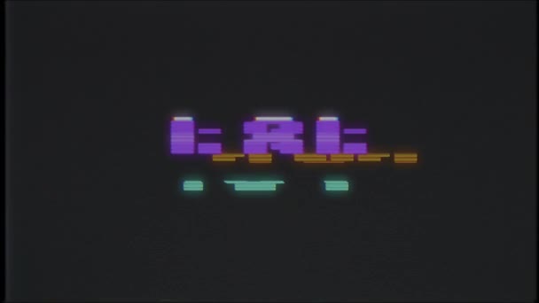 Rétro jeu vidéo 404 erreur texte ordinateur vieux tv glitch interférence bruit écran animation boucle transparente nouvelle qualité universel vintage mouvement dynamique animé fond coloré joyeux vidéo — Video