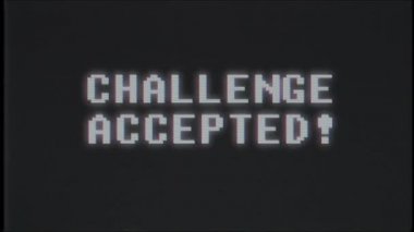 Retro video oyunu metin bilgisayar eski tv arıza müdahale kabul gürültü ekran animasyon sorunsuz döngü yeni kalite evrensel vintage hareketli dinamik animasyonlu arka plan renkli neşeli video