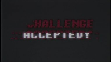 Retro video oyunu metin bilgisayar eski tv arıza müdahale kabul gürültü ekran animasyon sorunsuz döngü yeni kalite evrensel vintage hareketli dinamik animasyonlu arka plan renkli neşeli video