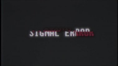 Retro videogame sinyal hata metni bilgisayar eski tv arıza parazit gürültü ekran animasyon sorunsuz döngü yeni kalite evrensel vintage hareketli dinamik animasyonlu arka plan renkli neşeli video