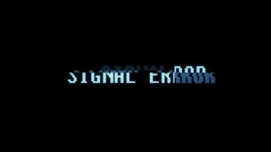 Retro videogame sinyal hata metni bilgisayar holografik aksaklık parazit gürültü sıklığı sorunsuz ekran animasyon döngüsünün yeni kalite evrensel vintage hareketli dinamik animasyonlu arka plan renkli neşeli video