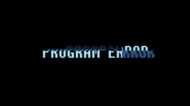 Retro video oyunu Program hata metni bilgisayar holografik aksaklık parazit gürültü sıklığı sorunsuz ekran animasyon döngüsünün yeni kalite evrensel vintage hareketli dinamik animasyonlu arka plan renkli neşeli video