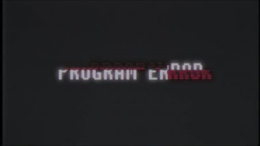 Retro video oyunu Program hata metni bilgisayar eski tv arıza parazit gürültü ekran animasyon sorunsuz döngü yeni kalite evrensel vintage hareketli dinamik animasyonlu arka plan renkli neşeli video