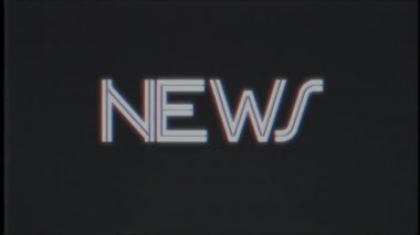 Retro haber metin bilgisayar eski tv arıza parazit gürültü ekran animasyon sorunsuz döngü yeni kalite evrensel vintage hareketli dinamik animasyonlu arka plan renkli neşeli video