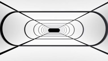 sonsuz kaburga beyaz ışıklı tünel uçuş hareket grafik animasyon arka plan sorunsuz döngü yeni kalite retro futuristik vintage tarzı serin güzel güzel video görüntüleri