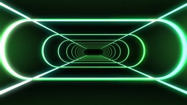 sonsuz neon kaburga ışıkları cyber tünel uçuş hareket grafik animasyon arka plan sorunsuz döngü yeni kalite retro futuristik vintage tarzı serin güzel güzel video görüntüleri soyut