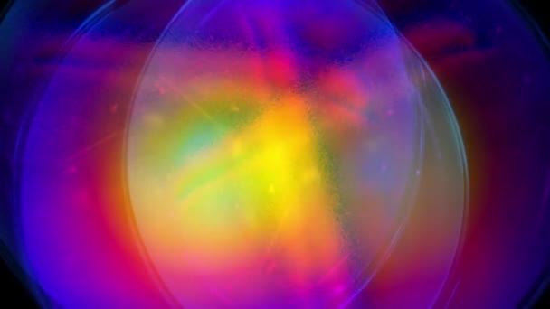 Verplaatsen van roterende zachte doorschijnend glas abstract schilderij regenboog naadloze loops backgrond animatie nieuwe kwaliteit artistieke vrolijke kleurrijke dynamische universele cool mooie videobeelden — Stockvideo