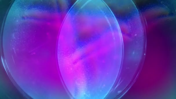 Moving rotating soft translucent glass abstract painting rainbow seamless loop backgrond animation new quality artistic joyful colorful dynamic universal cool nice video footage — Stock Video