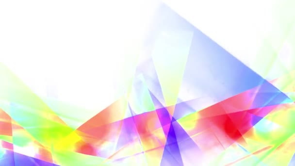 Moving rotating abstract crystal geometry painting rainbow seamless loop backgrond animation new quality artistic joyful colorful dynamic universal cool nice video footage — Stock Video