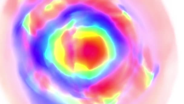 Bewegende turbulente Aquarell Regenbogen abstrakte Malerei nahtlose Schleife backgrond Animation neue Qualität künstlerisch freudig bunt dynamisch universell cool schön Videomaterial — Stockvideo