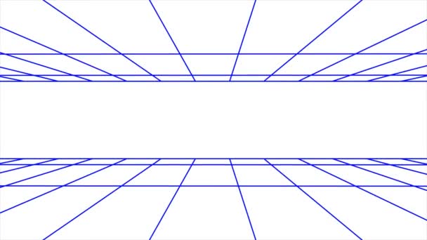 FORWARD полет бесшовной сетки чистой полигональной wireframe абстрактный ретро туннель замедленного движения петля рисования движения графики анимации фон новое качество винтажный стиль прохладно красивый 4k видео кадры — стоковое видео