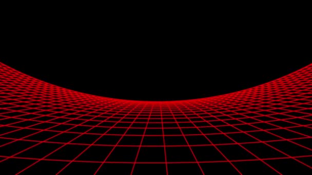 シームレスなグリッド純多角形ワイヤ フレーム抽象的なレトロな tunnelslow モーション飛ぶループ モーション グラフィックス アニメーション背景新しい品質ビンテージ スタイル クールな素敵な美しい 4 k 映像を描画 — ストック動画