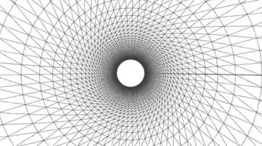 Uçuş içinde dışarı hareket grafik animasyon arka plan yeni kalite vintage tarzı serin güzel güzel 4 k video görüntüleri çizim kılavuz net poligonal tel kafes soyut retro tüneli aracılığıyla