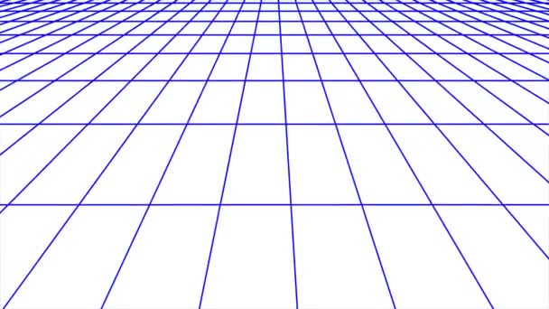 Retro cyberspace grid net poligonal wireframe vuelo plano paisaje lazo sin costuras dibujo movimiento gráficos animación fondo nueva calidad vintage estilo fresco bonito hermoso 4k video metraje — Vídeos de Stock