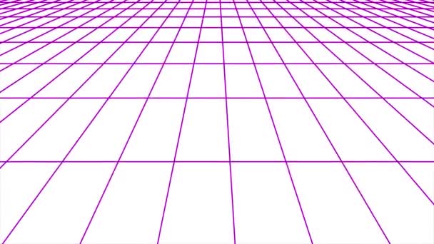 Retro cyberspace grid net polygonal wireframe Flug Ebene Landschaft nahtlose Schleife Zeichnung Bewegung Grafik Animation Hintergrund neue Qualität vintage style cool schön schön 4k video footage — Stockvideo