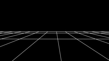 Yan uçuş retro siber kılavuz net poligonal tel kafes düz yatay sorunsuz döngü çizim hareket grafik animasyon arka plan yeni kalite vintage tarzı serin güzel güzel 4k video görüntüleri