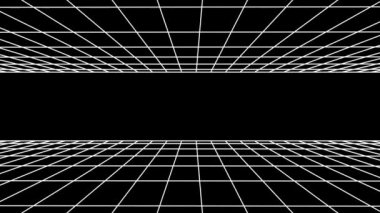 Yan uçuş sorunsuz kılavuz net poligonal tel kafes soyut retro tünel yavaş hareket döngü hareket grafik animasyon arka plan yeni kalite vintage tarzı serin güzel güzel 4 k video görüntüleri çizim