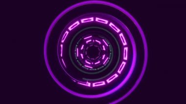 Uçuş içinde blok neon ışıkları soyut cyber tünel hareket grafik animasyon arka plan döngü yeni kalite retro futuristik vintage tarzı sakin ol güzel güzel video görüntüleri