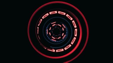 Uçuş içinde blok neon ışıkları soyut cyber tünel hareket grafik animasyon arka plan döngü yeni kalite retro futuristik vintage tarzı sakin ol güzel güzel video görüntüleri