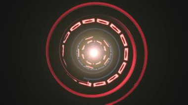 Uçuş içinde blok neon ışıkları soyut cyber tünel hareket grafik animasyon arka plan döngü yeni kalite retro futuristik vintage tarzı sakin ol güzel güzel video görüntüleri