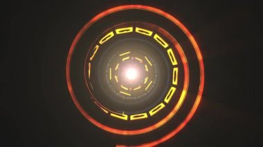 Uçuş içinde blok neon ışıkları soyut cyber tünel hareket grafik animasyon arka plan döngü yeni kalite retro futuristik vintage tarzı sakin ol güzel güzel video görüntüleri