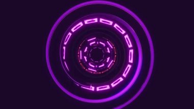 Uçuş içinde blok neon ışıkları soyut cyber tünel hareket grafik animasyon arka plan döngü yeni kalite retro futuristik vintage tarzı sakin ol güzel güzel video görüntüleri