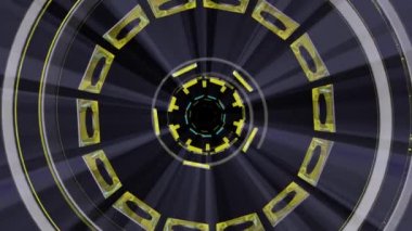 Uçuş içinde blok neon ışıkları soyut cyber tünel hareket grafik animasyon arka plan döngü yeni kalite retro futuristik vintage tarzı sakin ol güzel güzel video görüntüleri