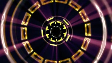 Uçuş içinde blok neon ışıkları soyut cyber tünel hareket grafik animasyon arka plan döngü yeni kalite retro futuristik vintage tarzı sakin ol güzel güzel video görüntüleri