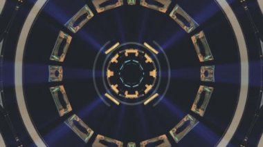 Uçuş içinde blok neon ışıkları sürekli değişen soyut cyber tünel hareket grafik animasyon arka plan döngü yeni kalite retro futuristik vintage tarzı sakin ol güzel güzel video görüntüleri