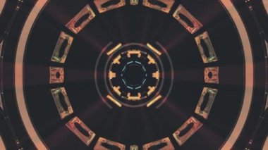 Uçuş içinde blok neon ışıkları sürekli değişen soyut cyber tünel hareket grafik animasyon arka plan döngü yeni kalite retro futuristik vintage tarzı sakin ol güzel güzel video görüntüleri