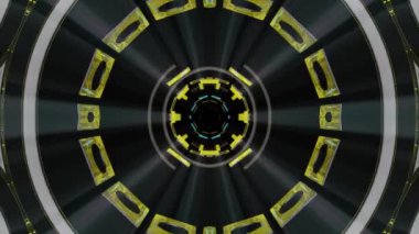 Uçuş içinde blok neon ışıkları sürekli değişen soyut cyber tünel hareket grafik animasyon arka plan döngü yeni kalite retro futuristik vintage tarzı sakin ol güzel güzel video görüntüleri