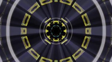 Uçuş içinde blok neon ışıkları sürekli değişen soyut cyber tünel hareket grafik animasyon arka plan döngü yeni kalite retro futuristik vintage tarzı sakin ol güzel güzel video görüntüleri