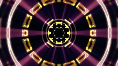 Uçuş içinde blok neon ışıkları sürekli değişen soyut cyber tünel hareket grafik animasyon arka plan döngü yeni kalite retro futuristik vintage tarzı sakin ol güzel güzel video görüntüleri