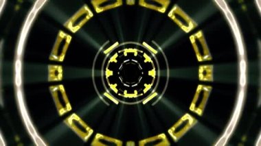 Uçuş içinde blok neon ışıkları sürekli değişen soyut cyber tünel hareket grafik animasyon arka plan döngü yeni kalite retro futuristik vintage tarzı sakin ol güzel güzel video görüntüleri