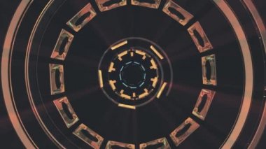 Uçuş içinde blok neon ışıkları soyut cyber tünel hareket grafik animasyon arka plan döngü yeni kalite retro futuristik vintage tarzı sakin ol güzel güzel video görüntüleri