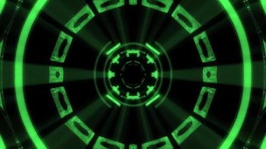 Uçuş blok yoluyla içinde dışarı hud ekran neon ışıkları soyut cyber tünel hareket grafik animasyon arka plan döngü yeni kalite retro futuristik vintage tarzı serin güzel güzel video görüntüleri