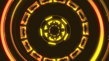 Uçuş içinde blok kılavuz neon ışıkları soyut cyber tünel hareket grafik animasyon arka plan döngü arasında yeni kalite retro futuristik vintage tarzı sakin ol güzel güzel video görüntüleri