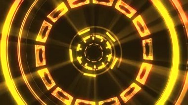 Uçuş içinde blok kılavuz neon ışıkları soyut cyber tünel hareket grafik animasyon arka plan döngü arasında yeni kalite retro futuristik vintage tarzı sakin ol güzel güzel video görüntüleri