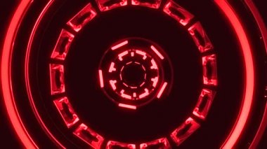 Uçuş içinde blok kılavuz neon ışıkları soyut cyber tünel hareket grafik animasyon arka plan döngü arasında yeni kalite retro futuristik vintage tarzı sakin ol güzel güzel video görüntüleri