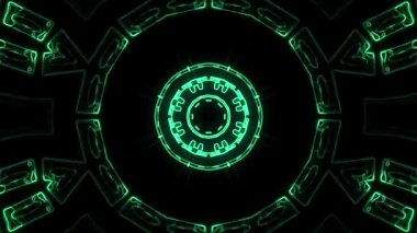 Uçuş blok yoluyla içinde dışarı hud ekran neon ışıkları soyut cyber tünel hareket grafik animasyon arka plan döngü yeni kalite retro futuristik vintage tarzı serin güzel güzel video görüntüleri