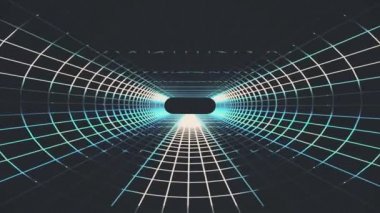 sonsuz neon ışıkları kılavuz net cyber retro tünel uçuş hareket grafik animasyon arka plan sorunsuz döngü yeni kalite fütüristik vintage tarzı serin güzel güzel video görüntüleri
