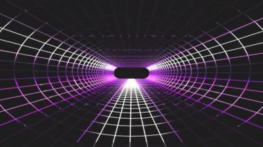 sonsuz neon ışıkları kılavuz net cyber retro tünel uçuş hareket grafik animasyon arka plan sorunsuz döngü yeni kalite fütüristik vintage tarzı serin güzel güzel video görüntüleri