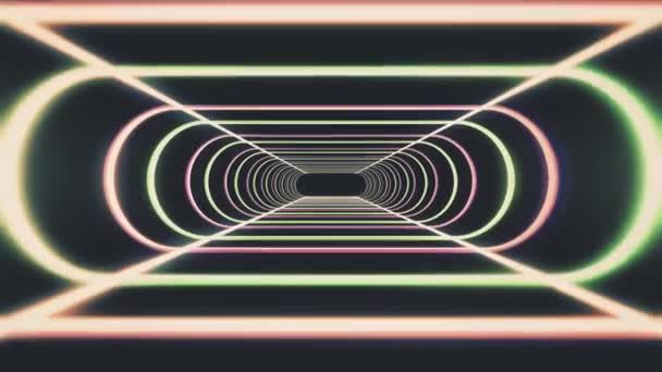 sans fin néon côtes lumières abstraites cyber tunnel vol mouvement graphique animation fond boucle transparente nouvelle qualité rétro futuriste style vintage cool belle séquence vidéo 