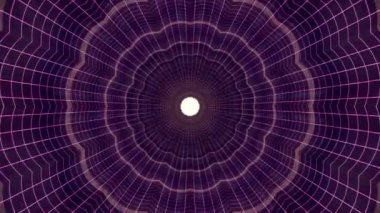 Uçuş Vr aracılığıyla dışarı neon mor kılavuz Mavi ışıklar cyber tünel Hud arabirimi hareket grafik animasyon arka plan yeni kalite retro futuristik vintage tarzı serin güzel güzel video foota çiçek