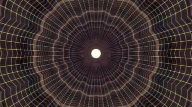 Uçuş Vr aracılığıyla dışarı neon sarı kılavuz Mavi ışıklar cyber tünel Hud arabirimi hareket grafik animasyon arka plan yeni kalite retro futuristik vintage tarzı serin güzel güzel video foota çiçek