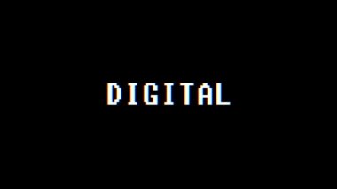 Retro video oyunu dijital word metin bilgisayar eski tv arıza parazit gürültü ekran animasyon sorunsuz döngü yeni kalite evrensel vintage hareketli dinamik animasyonlu arka plan renkli neşeli video