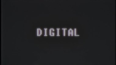 Retro video oyunu dijital word metin bilgisayar eski tv arıza parazit gürültü ekran animasyon sorunsuz döngü yeni kalite evrensel vintage hareketli dinamik animasyonlu arka plan renkli neşeli video